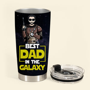 Best Dad In The Galaxy - Personalized Tumbler - Gift For Father, Dad, Daddy, Father's Day