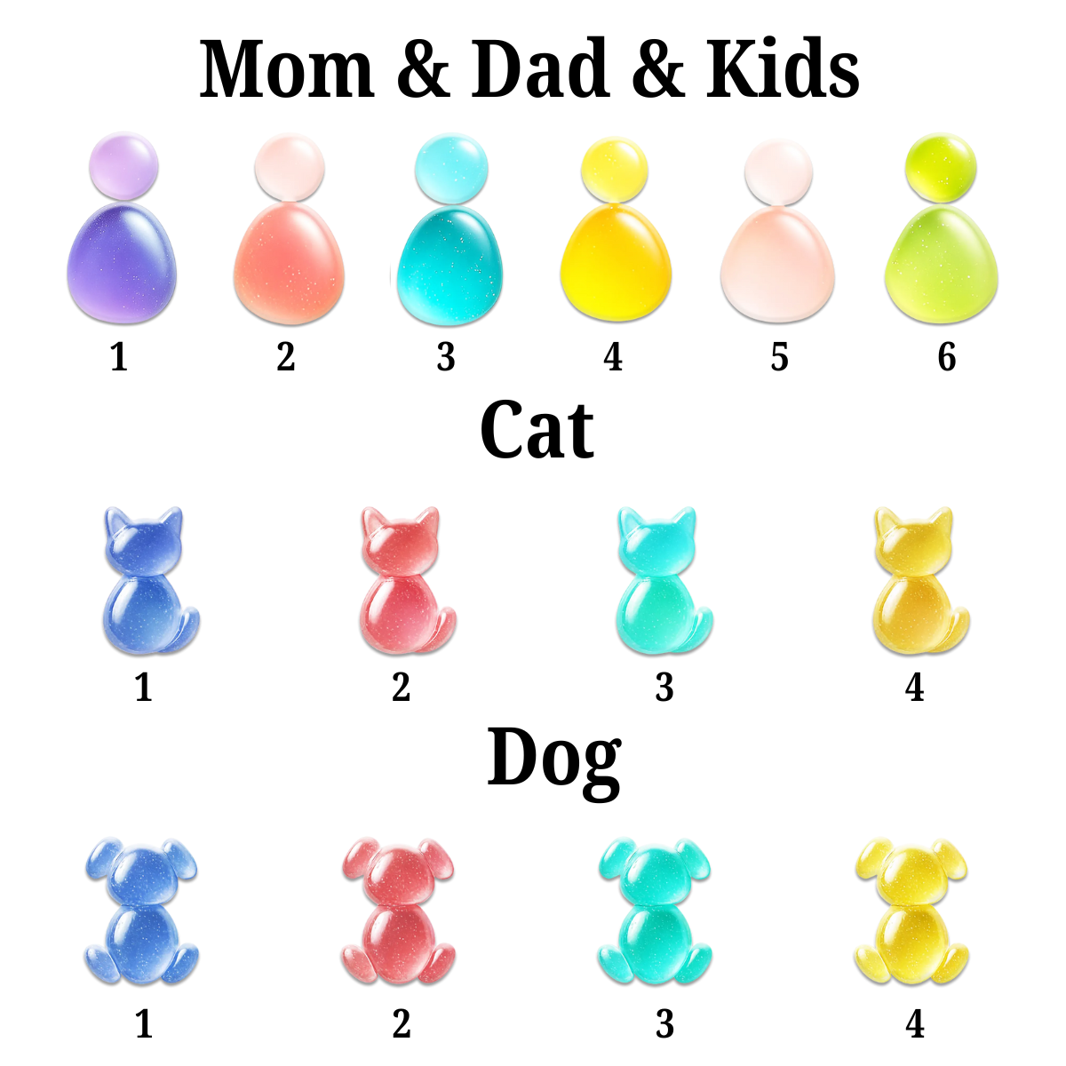 Sea Glass Family Forever Linked Together - Personalized Ornament - Christmas Gift For Family