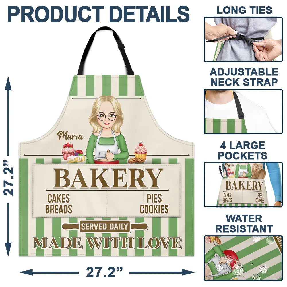 Baking Woman Made With Love - Personalized Apron