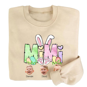 Easter Mimi With Bunny Kids - Personalized Shirt - Gift For Grandma, Mother's Day, Birthday Gift