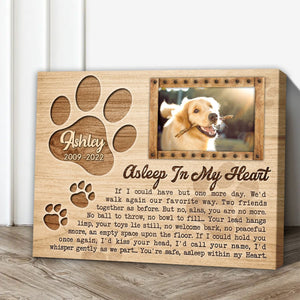 Customized Dog Remembrance Gift Sympathy Loss Of Dog Canvas Wall Art