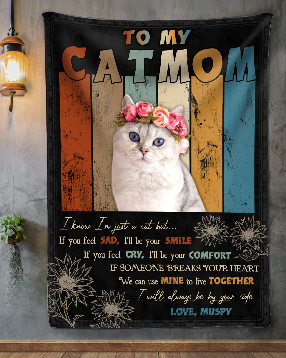 Personalized Cat Mom Blanket For Cat Owners Thankful Mother s Day Gift