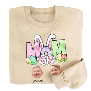Easter Mommy With Bunny Kids - Personalized Shirt - Gift For Mother, Mother's Day, Birthday Gift