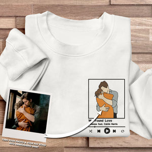 Custom Photo Love Song For Couple Embroidered Apparel