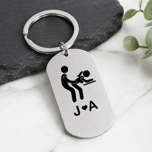 Personalized Funny Adult Metal Keychain Naughty Gift