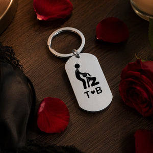 Personalized Funny Adult Metal Keychain Naughty Gift