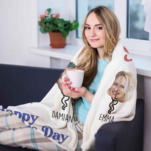 Thanks For Not Swallowing Us Custom Photo - Personalized Blanket - Funny Gift For Mom, Mother's Day