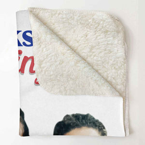 Thanks For Not Swallowing Us Custom Photo - Personalized Blanket - Funny Gift For Mom, Mother's Day