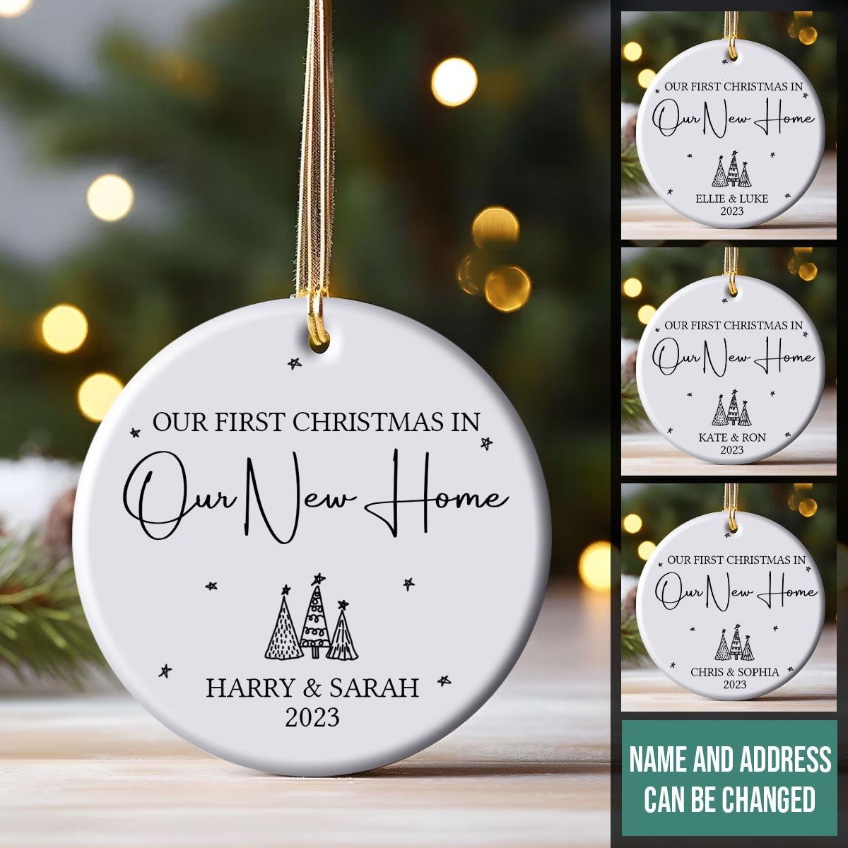 Our First Christmas In Our New Home - Personalized Ornament - Christmas Gift