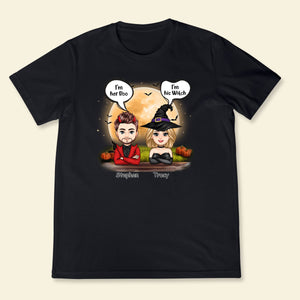 Halloween Couple Her Boo & His Witch - Personalized Shirt - Gift For Couple, Halloween