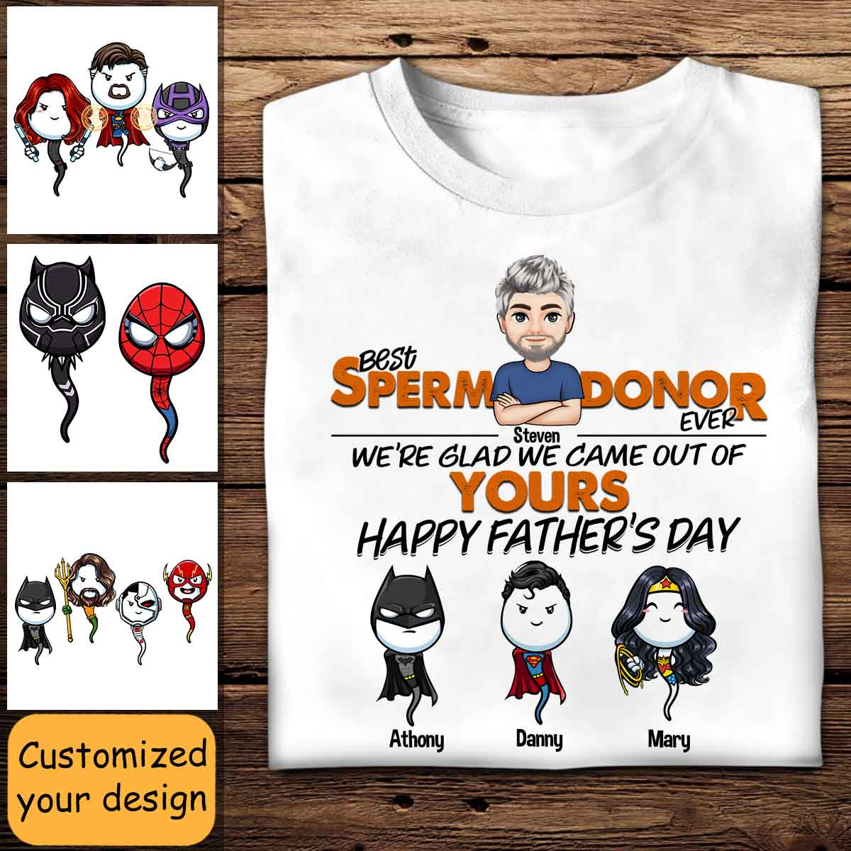 Dad Best Donor Ever - Personalized Apparel - Funny, Loving Gift For Father, Daddy, Father's Day