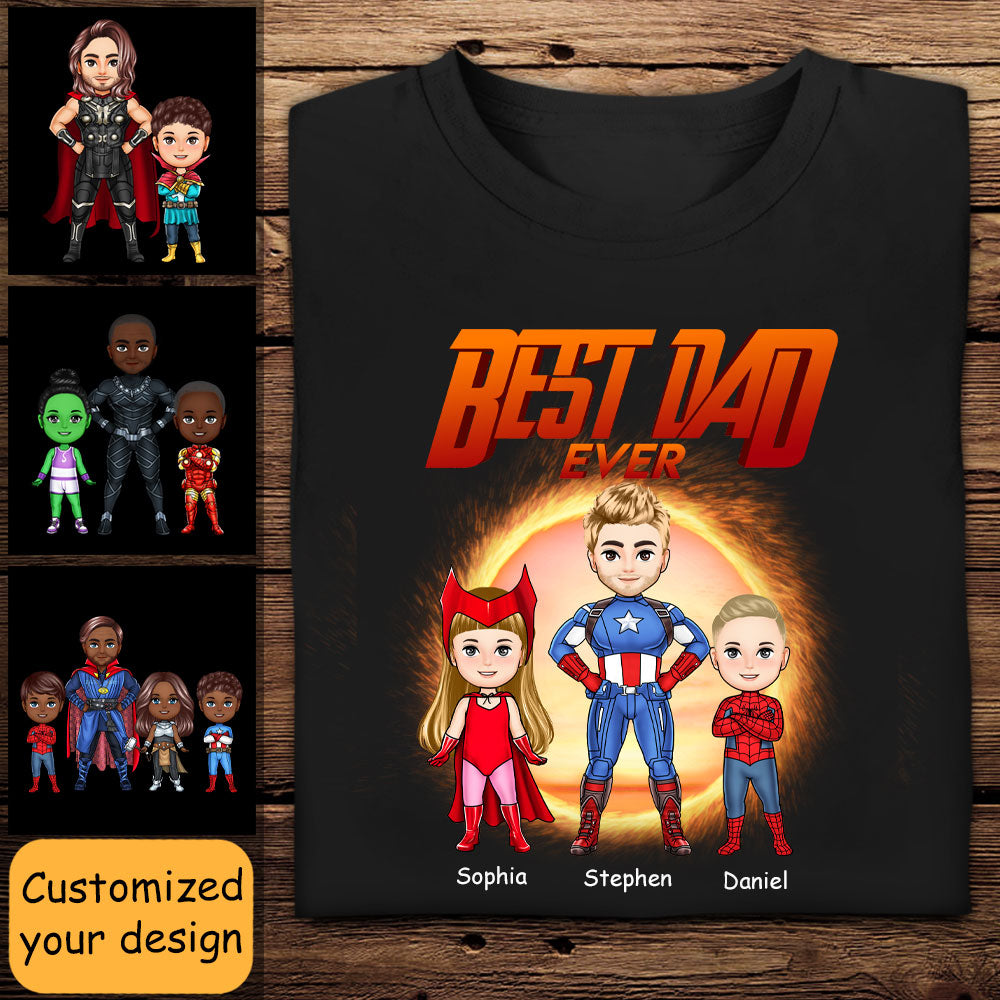 Best Dad In The Universe - Personalized Apparel - Gift For Father