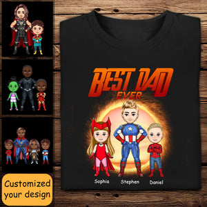Best Dad In The Universe - Personalized Shirt - Gift For Father