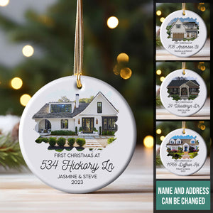 First Christmas At New House - Personalized Ornament - Christmas Gift