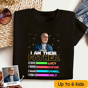 I Am Their Father Custom Photo With Kid Names - Personalized Shirt - Gift For Father, Father's Day Gift, Birthday Gift