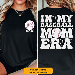 In My Baseball Mom Era - Personalized Shirt - Gift For Mom, Mother's Day, Baseball Game Day