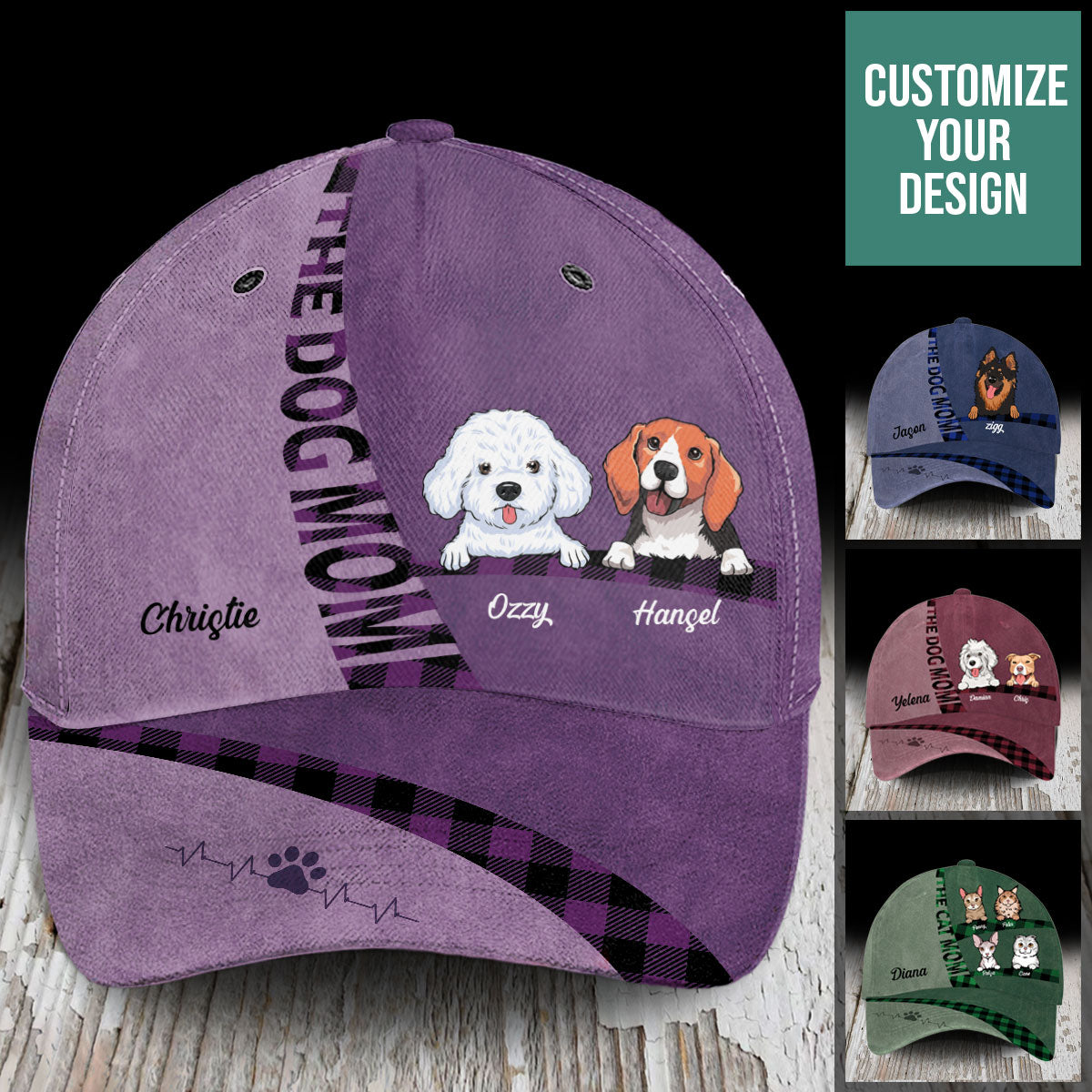 Life Is Better With Dogs - Personalized Classic Cap - Gift For Dog Lovers, Dog Dad, Dog Mom
