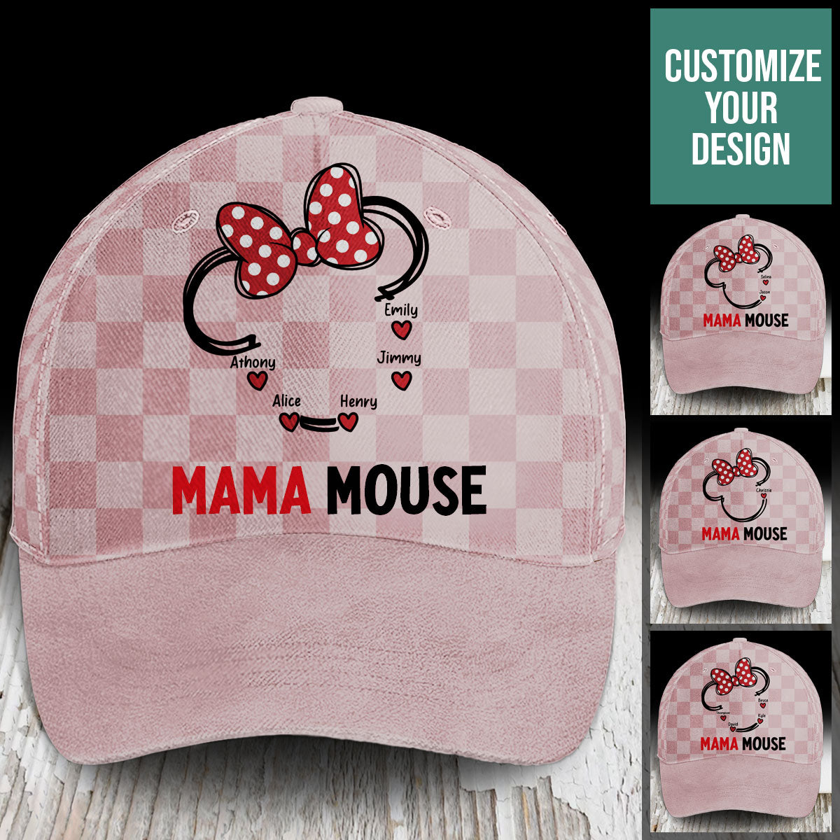 Mama Mouse Minnie Ears - Personalized Classic Cap - Gift For Mother
