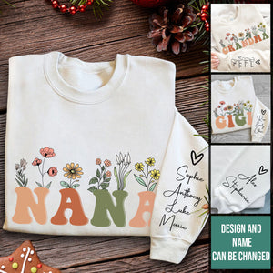 Nana Wildflowers - Personalized Apparel - Gift For Grandma
