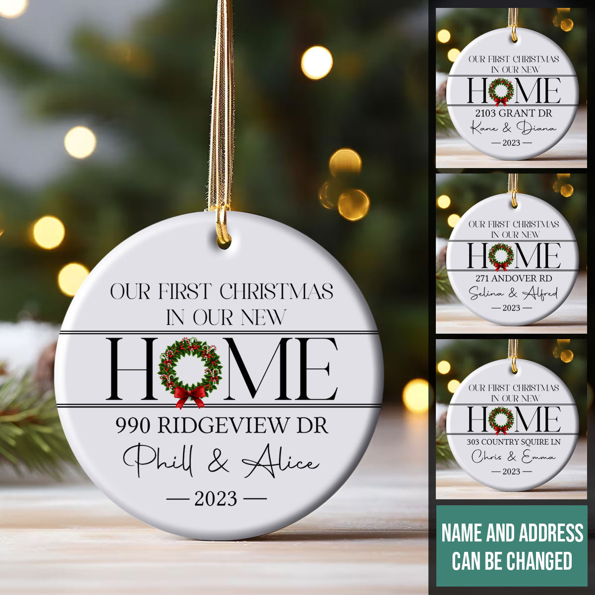 New Home Christmas - Personalized Ornament - Christmas Gift