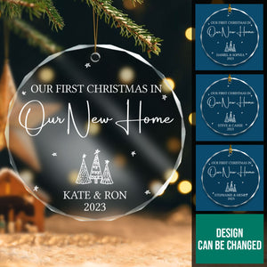 Our First Christmas In Our New Home - Personalized Crystal Ornament - Christmas Gift