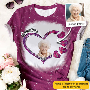 Sparkling Grandma With Sweetheart Kids Custom Photo - Personalized 3D Shirt - Gift For Grandma, Mom, Mother's Day Gift