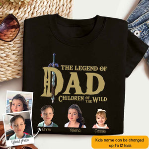 The Legend Of Dad Custom Kid Photos - Personalized Shirt - Gift For Dad, Father's Day Gift