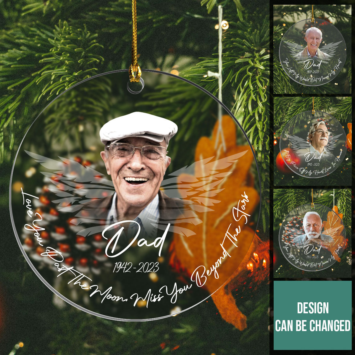 Your Wings Were Ready But My Heart Was Not - Personalized Ornament - Christmas Sympathy Gift