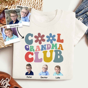 Cool Grandma Club Custom Kids Photo - Personalized Shirt - Gift For Grandma, Mother's Day, Birthday Gift