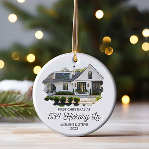 First Christmas At New House - Personalized Ornament - Christmas Gift