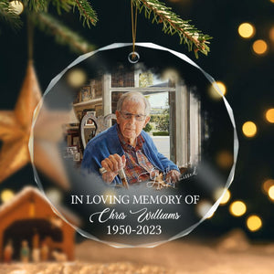 In Loving Memory - Personalized Crystal Ornament - Memorial Christmas Gift