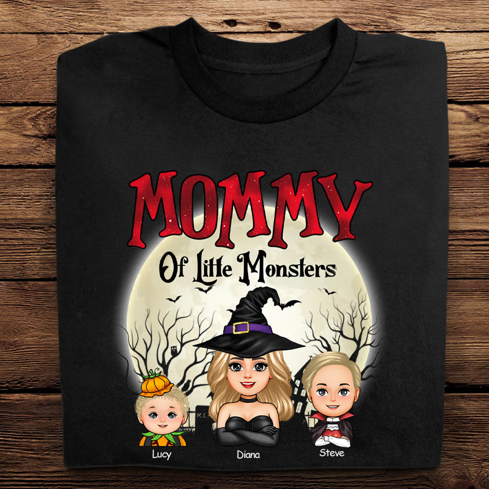 Mommy Of Little Monster - Personalized Apparel - Halloween Gift For Mom