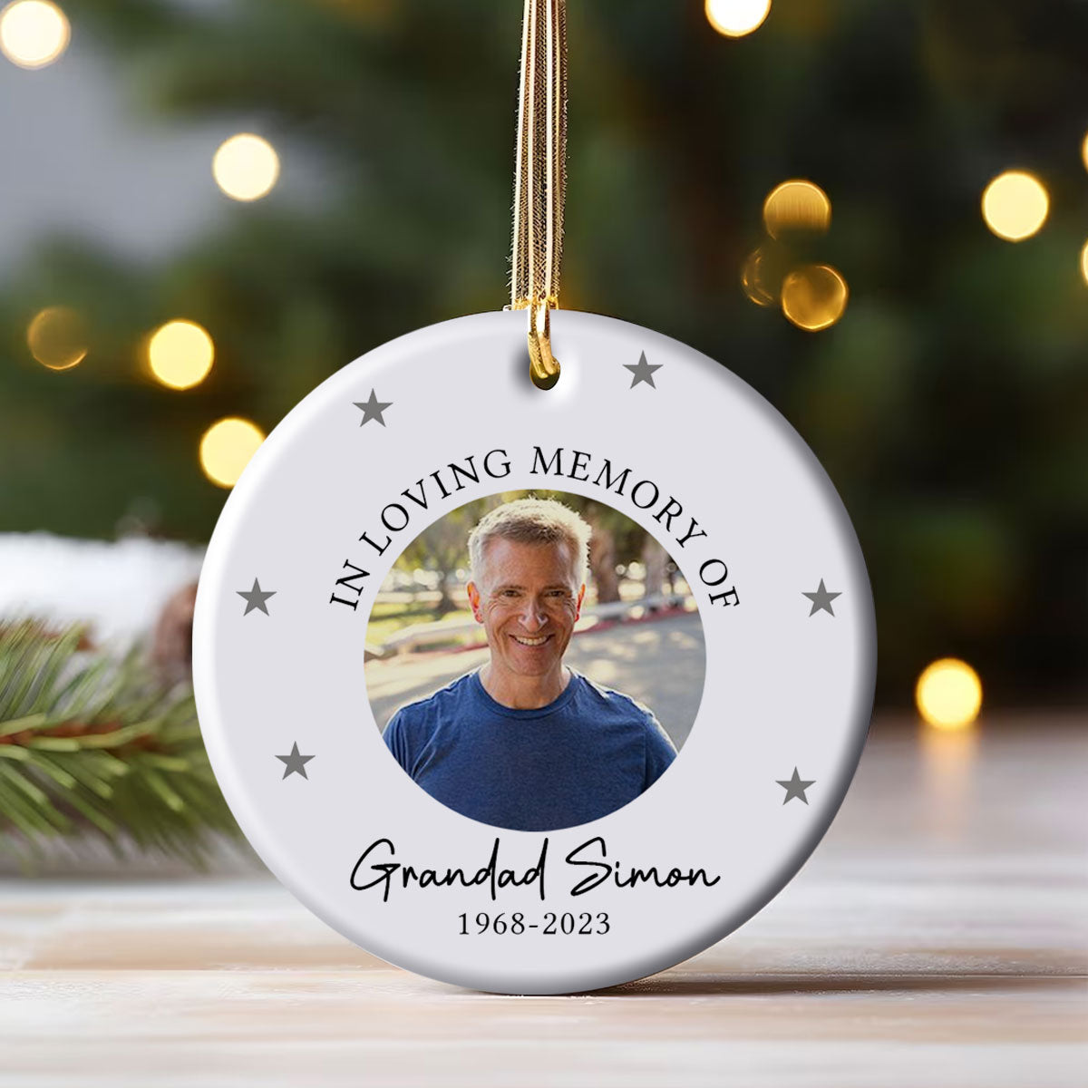 In Loving Memory - Personalized Ornament - Memorial Christmas Gift