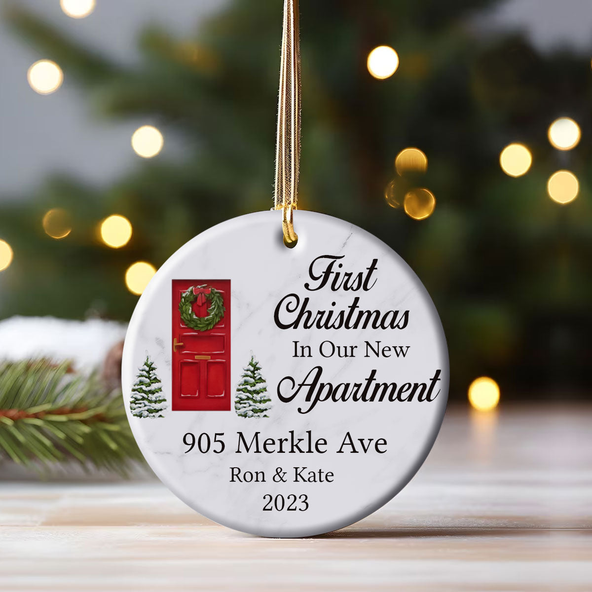 First Christmas New Apartment - Personalized Ornament - Christmas Gift