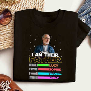 I Am Their Father Custom Photo With Kid Names - Personalized Shirt - Gift For Father, Father's Day Gift, Birthday Gift