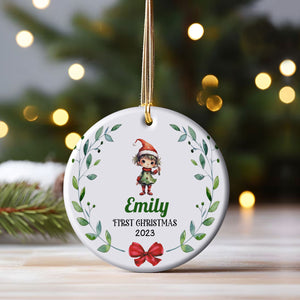 Baby Elf First Christmas - Personalized Ornament - Christmas Gift