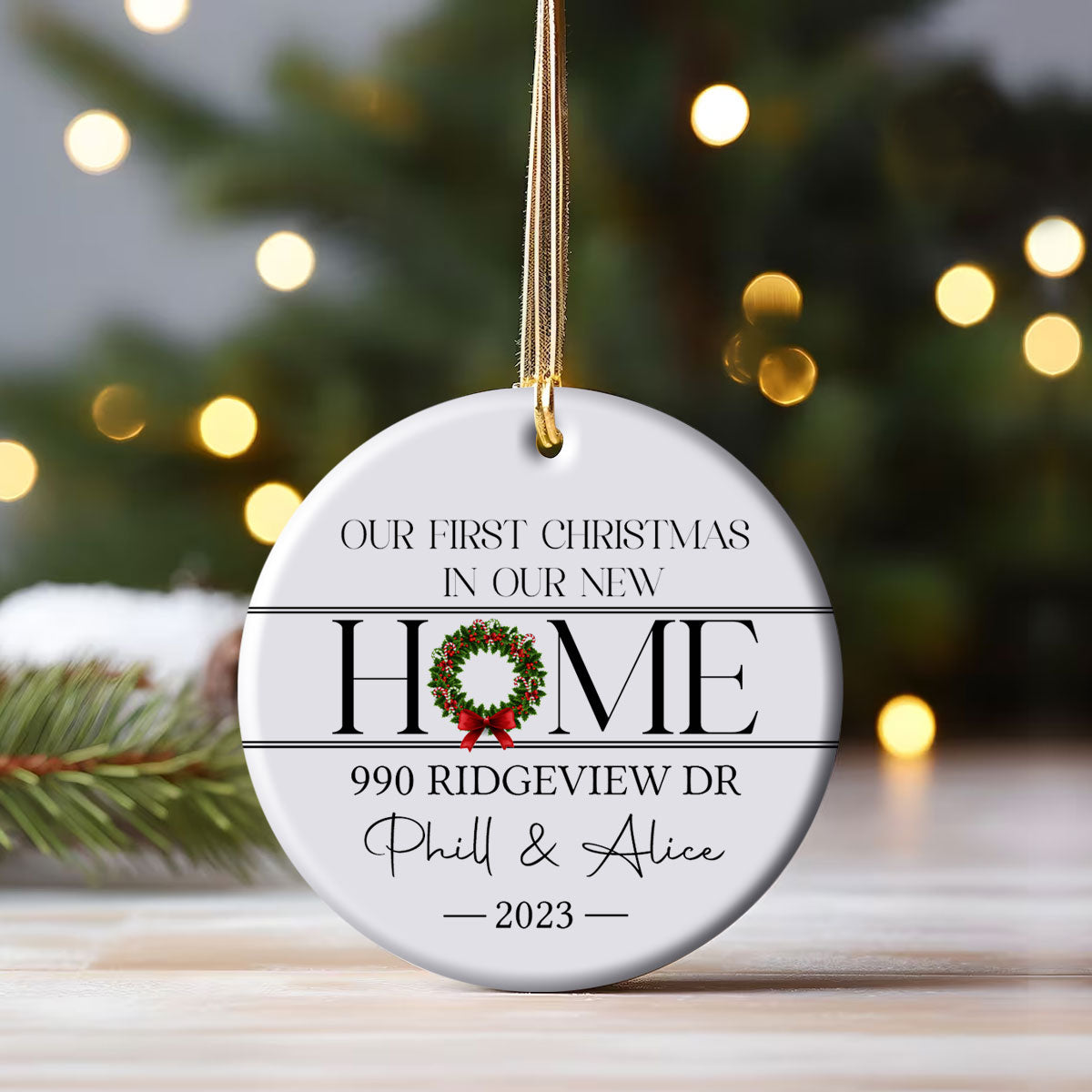 New Home Christmas - Personalized Ornament - Christmas Gift