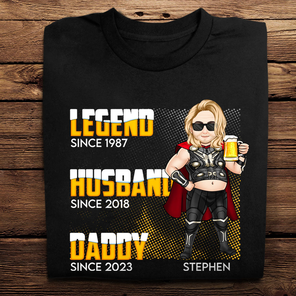 Legend Husband Daddy Dad Bod - Personalized Shirt - Father's Day, Birthday, Funny Gift For Dad
