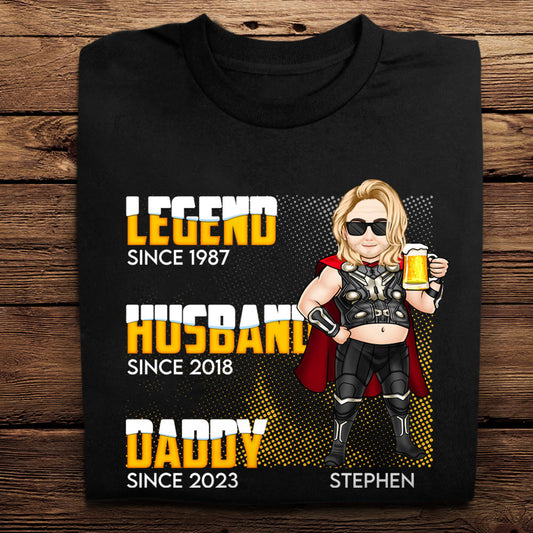 Legend Husband Daddy Dad Bod - Personalized Shirt - Father's Day, Birthday, Funny Gift For Dad