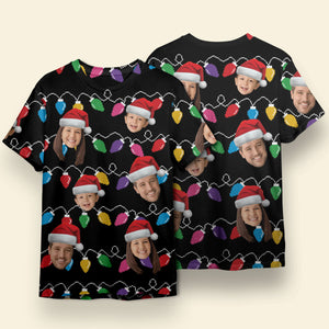 Custom Face Christmas Family Xmas Leds - 3D Shirt - Christmas Gift For Family