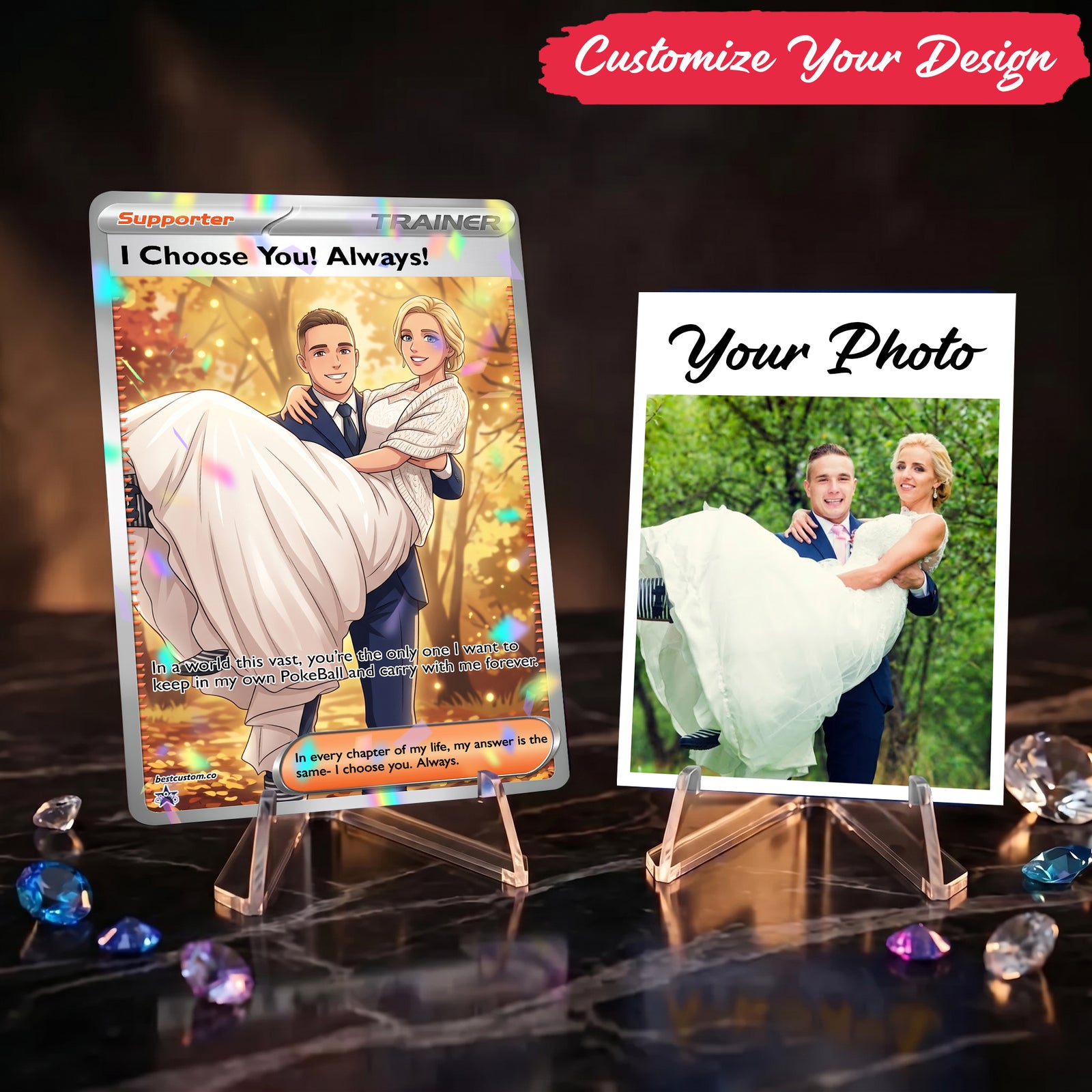 I Choose You - Personalized Poke Card For Couple Anniversary