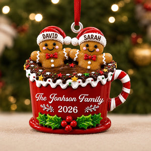 Our Sweet Little Family - Real 3D Raised Ornament - Personalized Christmas Birthday Gifts For Family