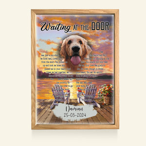 Personalized Dog Memorial Light Frame Canvas - I Was Just A Pup When We First Met - Memorial Gift For Dog Loss