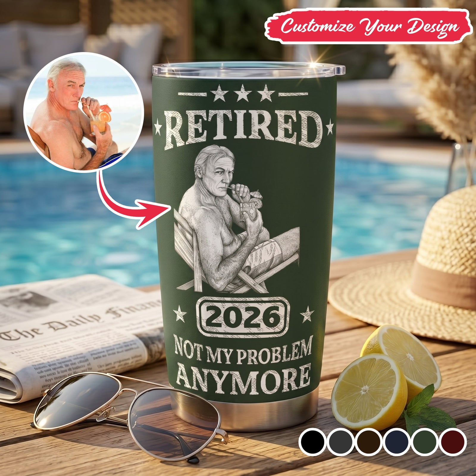 Retired Not My Problem Anymore Custom Photo Sketch Line Art Gift For Coworker, Boss - Personalized Tumbler Banner1_1dd686af-4e37-47cd-8050-a012a9b29e4e.jpg