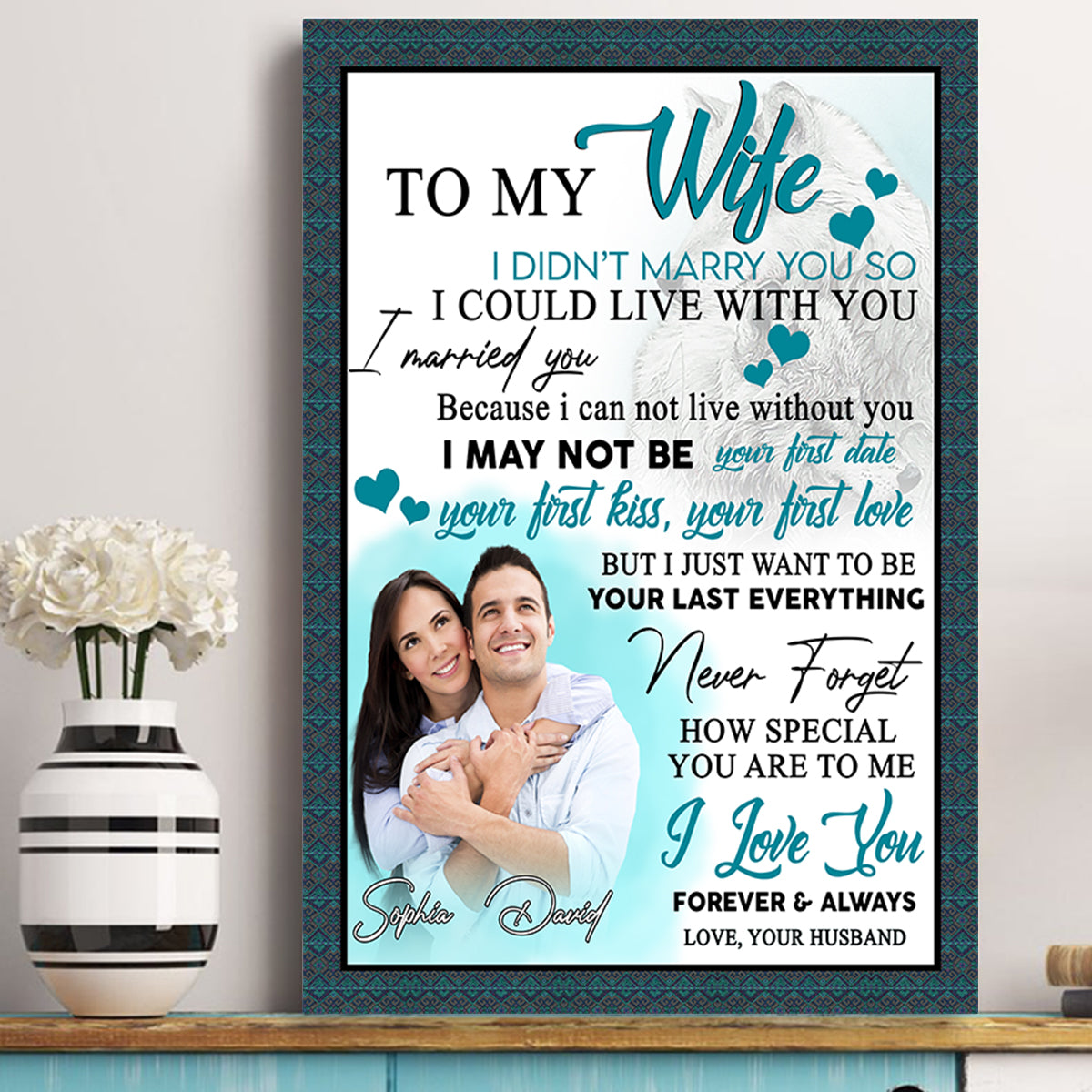 To My Wife Never Forget How Special You Are To Me - Personalized Canvas - Gift For Wife