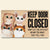 Keep Door Closed Cat - Personalized Doormat - Funny Gift For Cat Lovers