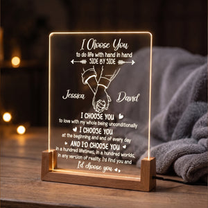 I Choose You - Personalized Desk Name Plate