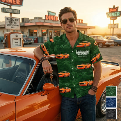 Custom Photo Classic Car Limited Edition - Personalized Hawaiian Shirt
