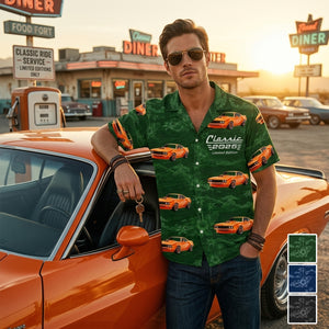 Custom Photo Classic Car Limited Edition - Personalized Hawaiian Shirt