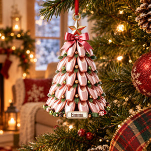 “Beautiful Ballet Shoes Christmas Tree Personalized Holiday Keepsake Ornament”
